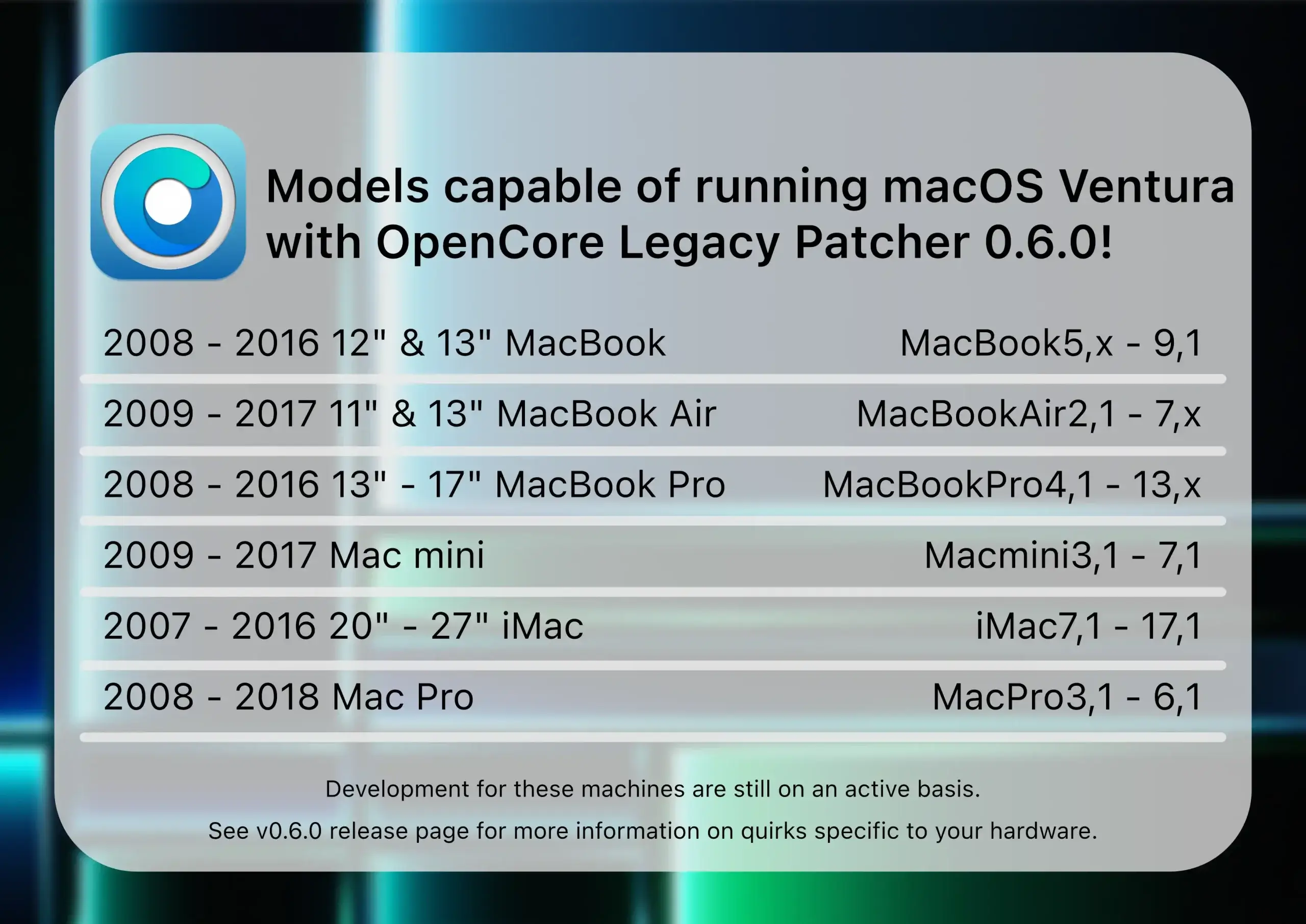 OpenCore Legacy Patcher macOS Ventura