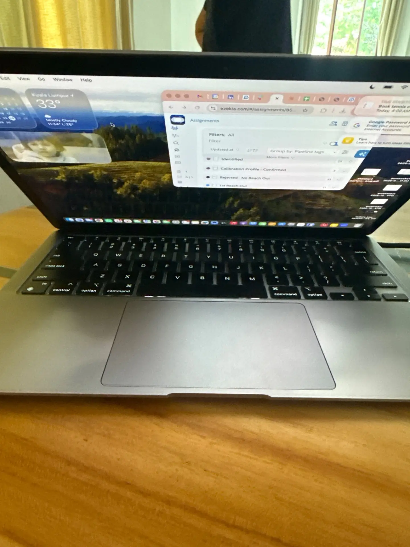 MacBook stagelight effect Malaysia — bright spots at bottom of MacBook screen caused by Flexgate backlight cable fault