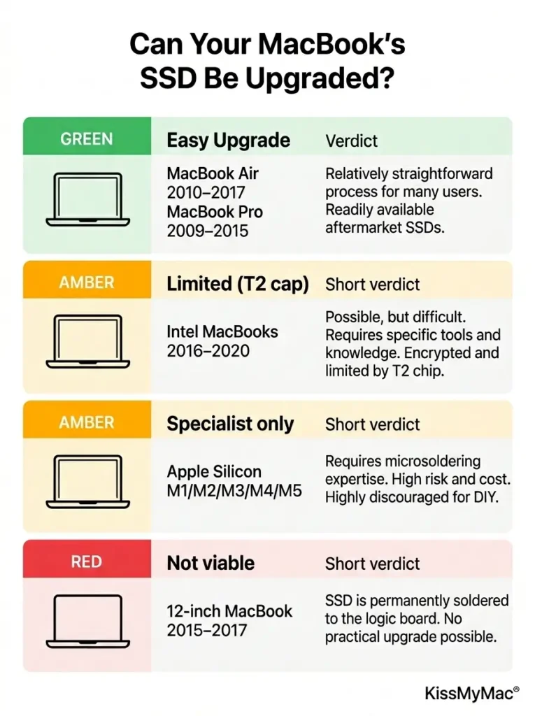 MacBook SSD Upgrade Malaysia Infographic - KissMyMac