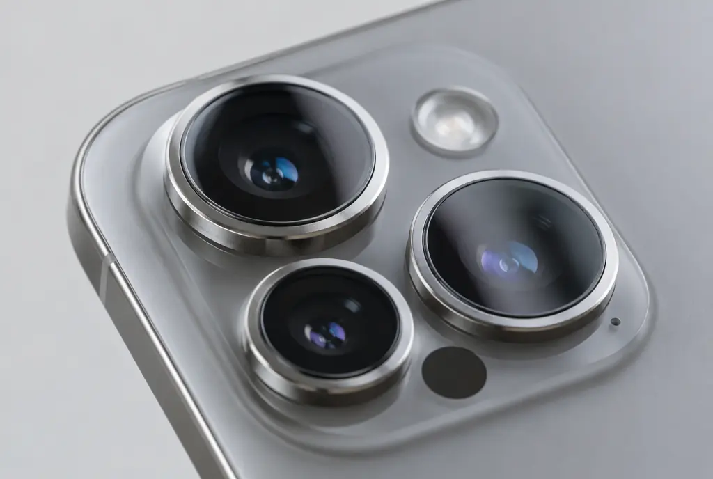 iPhone rear camera with new clear camera lens glass after replacement at KissMyMac