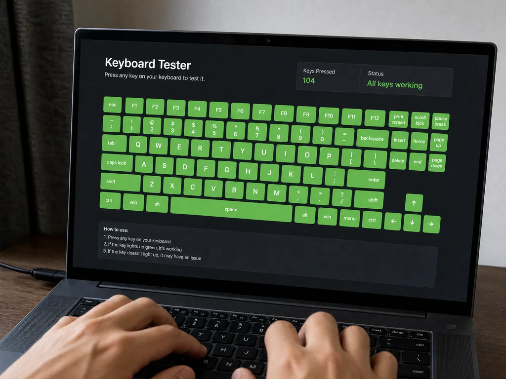 Testing every key on a MacBook after keyboard replacement